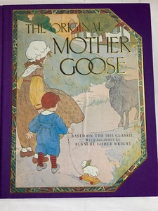 Original Mother Goose Rhymes Illustrated by Wright Purple Cloth Hardcover Book - Imagen 1 de 8