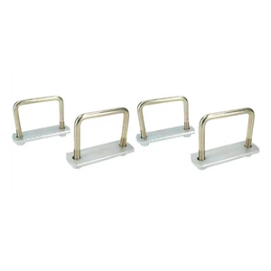 Paquete de 4 M10 80mm x 75mm U-Bolt N-Bolt con Placas y Tuercas ALTA TRACCIÓN - Imagen 1 de 4