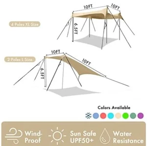 Einfacherhike Strandschirm winddichtes Design, Sonnenschutz UPF50+ tragbar Familie - Bild 1 von 4