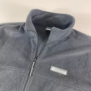 Columbia Jacket Mens XL Black Full Zip Fleece Zip Pockets Sweater Outdoor - Picture 1 of 9