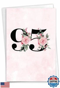NobleWorks - 95th Milestone Birthday Greeting Card with 5 x 7 Inch Envelope ( - Picture 1 of 5