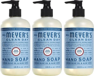 MRS. MEYER'S CLEAN DAY Hand Soap, Biodegradable, Rain Water, 12.5 oz - Pack of 3 - Picture 1 of 7