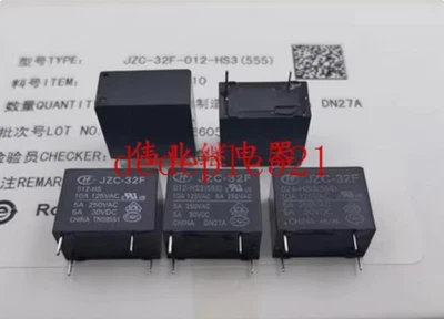 5pcs NEW HF JZC-32F 024-HS3 Electromagnetic Power Relay for Home Appliances - Image 1 of 3