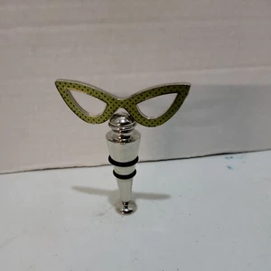 Tappo bottiglia vino bicchieri eleganti verdi - Foto 1 di 2