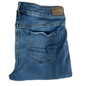 American Eagle Womens Wide Leg Denim Blue Jeans Regular Size 14 - Picture 1 of 7