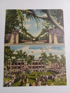 Vintage Postcard Hialeah Race Course Track Miami Florida 1950s Entrance Ring - Picture 1 of 4