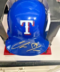 Texas Rangers Chris Davis Signed/Autographed Mini Helmet - Signed in Gold - Picture 1 of 5
