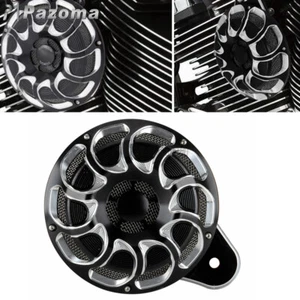 Cubierta de altavoz de bocina CNC negra para motocicleta para Harley Touring Big Twin 1991-2017 - Imagen 1 de 9