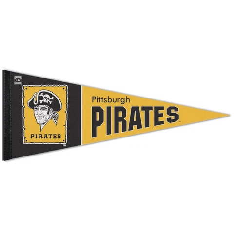 PITTSBURGH PIRATES COOPERSTOWN COLLECTION ROLL UP PREMIUM PENNANT 12"x30" NEW Cover