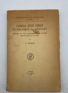 China & Tibet in the Early 18th Century Chinese Protectorate by Petech 1950 MAP - Imagen 1 de 11