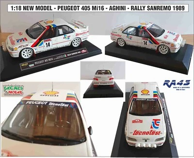 1/18 Peugeot 405 Mi16 Rally Sanremo 1989 Aghini - Immagine 1 di 4