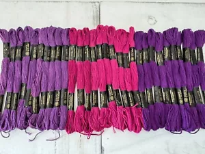 Coats & Clark Embroidery Floss Thread~Lot of 30 Skeins~Solid Purple Shades - Picture 1 of 5