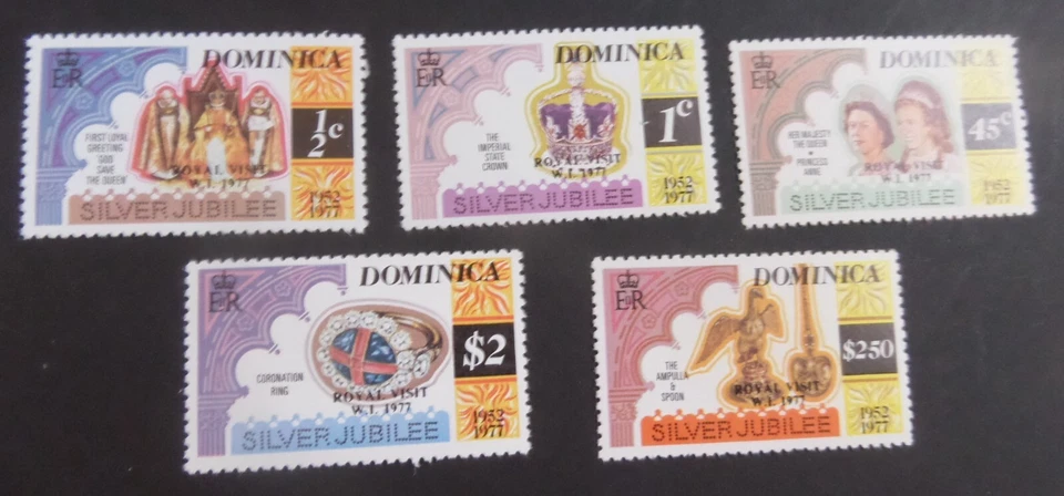 Dominica 1977 Silver Jubilee Royal Visit Perf 12 MNH UM desmontado em perfeito estado - Imagem 1 de 1