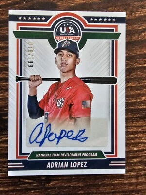 2022 Panini USA Stars and Stripes-Adrian Lopez Rookie auto /399 Team USANTDP-AL - Image 1 of 4