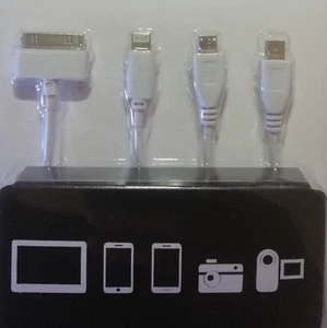 EUFAB USB Ladekabel mit 4 Adaptern  Handyladekabel Handyzubehör - Bild 1 von 2