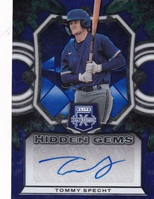 2023 Elite Extra Tommy Specht Autograph Auto Hidden Gems HG TSP Rangers PWE - Image 1 of 2