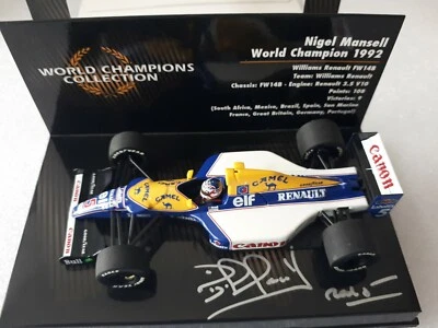 Minichamps Williams FW14B Mansell World Champion Edition SIGNED COA Camel Livery - Image 1 of 4