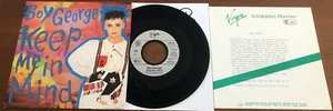 BOY GEORGE Keep Me In Mind RARE 7" SINGLE 1987 GERMAN PROMO W/ PRESS SHEET  - Picture 1 of 4