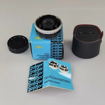 Soligor Auto Tele-Converter Lens 2X To Fit Konica EE Camera With Case - Image 1 of 4