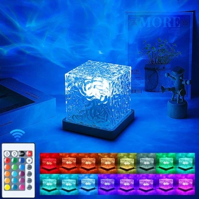 Cube Northern Lights Water Wave Night Light w/Remote LED Atmosphere Lamp New - image 1 of 4