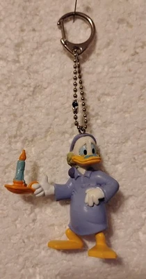 Disney Donald Duck Keychain – Nightshirt & Candle, Vintage Sleepytime Figurine - Image 1 of 3