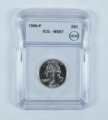 1996-P Washington Quarter MS67 ICG *2603 - Image 1 of 4