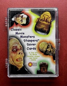 1997 USPS / UNIVERSAL MONSTERS STAMP PROMO CARDS (INUTILIZZATE) EX COND / CUSTODIA PLASTICA - Foto 1 di 6