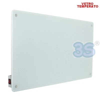 Piastra pannello riscaldante elettrico in vetro a raggi infrarossi colore BIANCO - Immagine 1 di 4