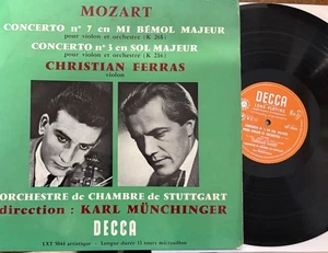 CHRISTIAN FERRAS - MUNCHINGER / MOZART violin concertos nos 7 & 3 DECCA LXT 5044 - Picture 1 of 1