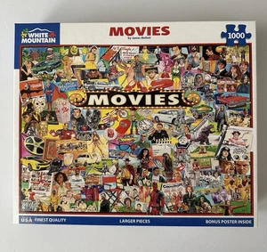 White Mountain Puzzles Filme 1000 Teile größere Teile Bonus Poster inkl. gebraucht - Bild 1 von 6