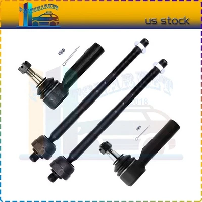 Steering 4 x Front Inner &Outer Tie Rod End Links Fits Jeep Commander 4x4 2WD - Image 1 of 4