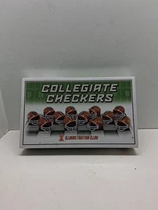 RARO JUEGO DE DAMAS UNIVERSITARIAS Cascos de Fútbol Illinois Lucha Illini SELLADOS - Imagen 1 de 4