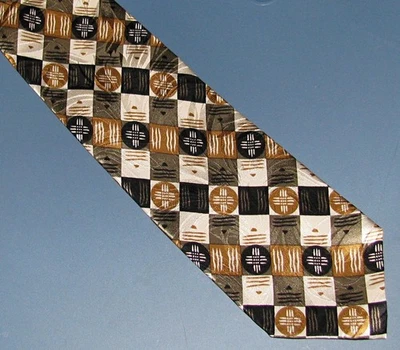 ENVÍO GRATIS Corbata de Seda Bachrach Cuello Corto Diamantes Geométricos Nueva Con Etiqueta *B25 Foto 1 de 4