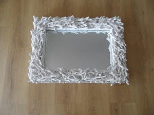 Custom Made Driftwood Mirror in White - Picture 1 of 9