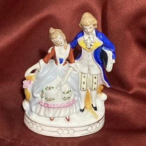 Maruyama 1940s Porcelain Victorian Figurine Couples Occupied Japan 5.5” Tall - Picture 1 of 6