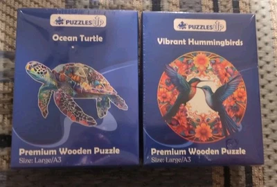 CRAFTHUB Turtle and  Hummingbird Premium Wooden Puzzle Size Large A3 - Image 1 of 2
