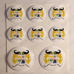 Stickers Benin Coat of Arms Gel Domed Resin 3D Benin Vinyl Sticker Decals Helmet - Picture 1 of 1