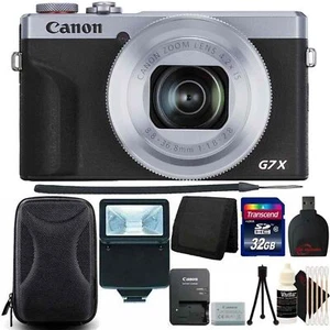 Canon PowerShot G7 X Mark III Digitalkamera Silber + 32GB Top Zubehörset - Bild 1 von 9