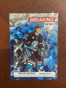 2024-25 Upper Deck Breaking News #BN-16 Trevor Zegras - Anaheim Ducks - Picture 1 of 2