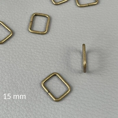Boucle passant simple métal sangle 15 mm aspect laiton antique tarif dégressif - Photo 1/3