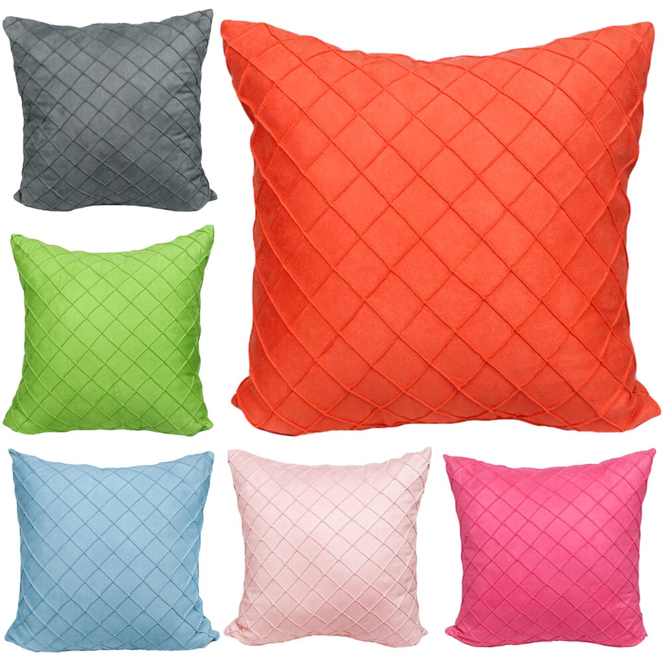 Cushion Cover Rhombus Plaid Pattern Soft Pillowcase Office Home Sofa Decoration - Image 1 of 1
