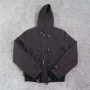 Spiewak Coat Mens Small Brown Full Zip Hooded Wool Heavy Outdoor Toggle Jacket - Picture 1 of 8