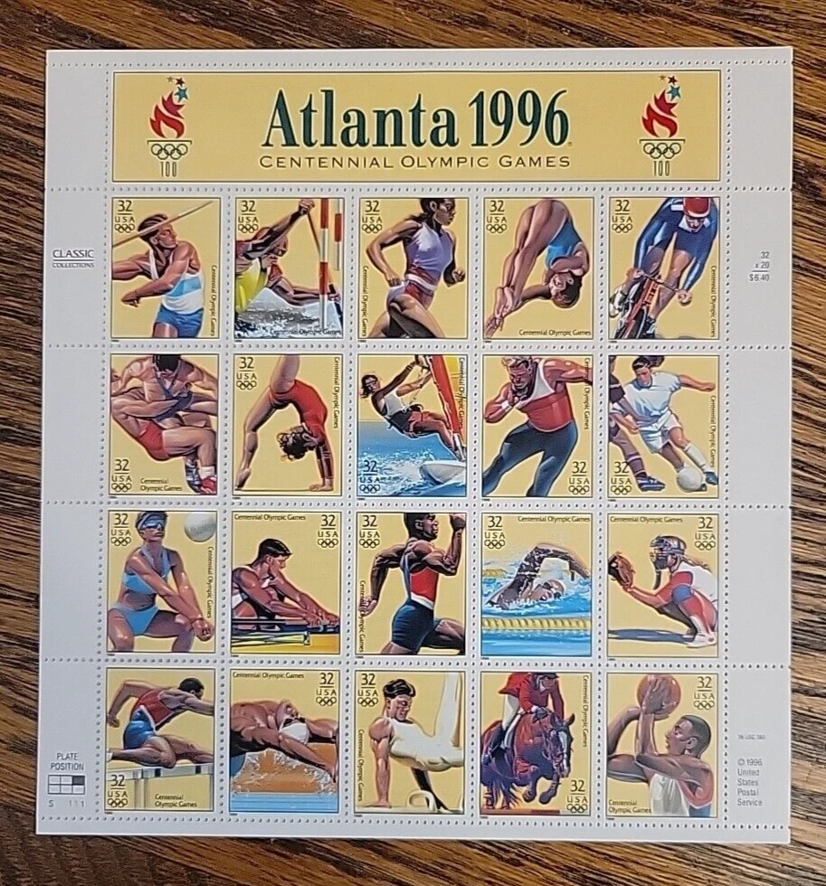 Olympics 32 Cent Denomination US Stamp Sheets for sale | eBay