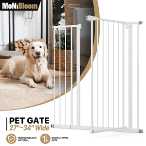 41"H Dog Gate Baby Safety Stair Doorway Protection Barrier Pet Puppy Metal Fence - Picture 1 of 10