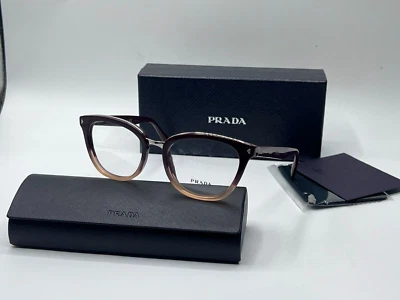 Prada Eyeglasses Frame VPR06P  JAJ-101  BURGUNDY /PINK 50-18-14O MM ITALY Luxury - Image 1 of 4