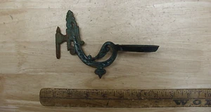 Antique Cast Iron Wall Mount Gas Lantern Bracket,5-7/8" OAL,W/Vntg Patina,VGC! - Picture 1 of 10