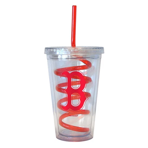 Boston Red Sox Swirl Straw Tumbler - 16oz Cover