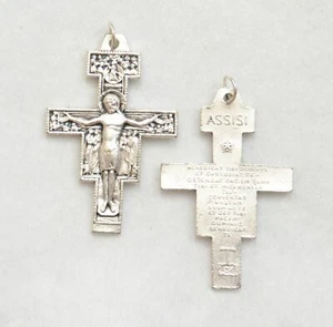 San Damiano Crucifix, 45mm Silver Tone Metal Pendant, Made in Italy TRACKED POST - Picture 1 of 2