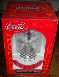 Vintage Coca-Cola Polar Bears Anniversary Clock #CCM85 nib 9" TALL COKE - Picture 1 of 3