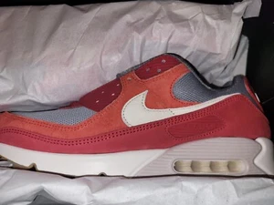 Mens Size 13 Nike Air Max 90 PRM Gym Red DH4621-600 - Picture 1 of 5